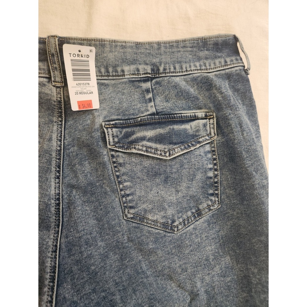 Torrid NWT Jogger Jeans Womens 20 Reg Plus Super‎ Stretch Mid Rise Cuffed - Picture 12 of 12